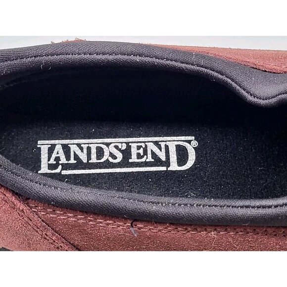 Womens Lands End Burgundy Suede Slip On Shoes Sz 8.5b - Picture 7 of 8